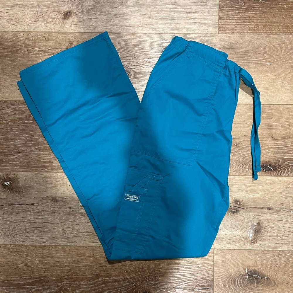 Teal Cherokee Straight Scrub Pants, Tall